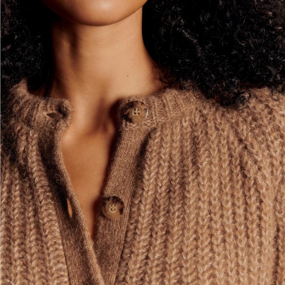 Sezane Emile Cardigan - Mottled Camel, M - Picture 3 of 3